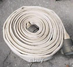 Vintage Goodall Dri-Rack Fire Hose with Red Head NH, 50ft Firefighting