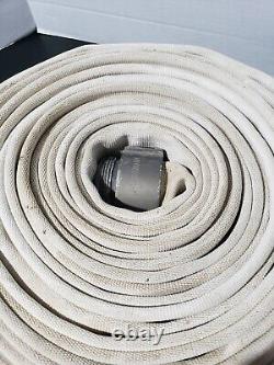 Vintage Goodall Dri-Rack Fire Hose with Red Head NH, 50ft Firefighting