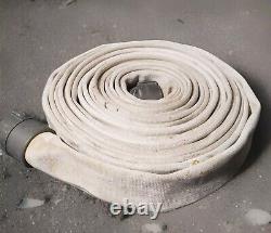 Vintage Goodall Dri-Rack Fire Hose with Red Head NH, 50ft Firefighting