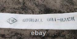 Vintage Goodall Dri-Rack Fire Hose with Red Head NH, 50ft Firefighting
