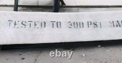 Vintage Goodall Dri-Rack Fire Hose with Red Head NH, 50ft Firefighting