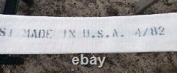 Vintage Goodall Dri-Rack Fire Hose with Red Head NH, 50ft Firefighting