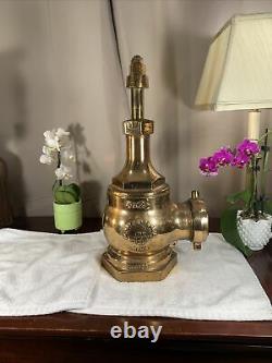 Vintage Greenberg's Sons Brass Fire Hydrant 4 x 2 1/2 GORGEOUS Condition RARE