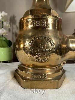 Vintage Greenberg's Sons Brass Fire Hydrant 4 x 2 1/2 GORGEOUS Condition RARE