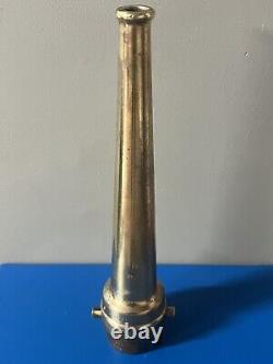 Vintage Grether Fire Equipment Brass Fire Hose Nozzle