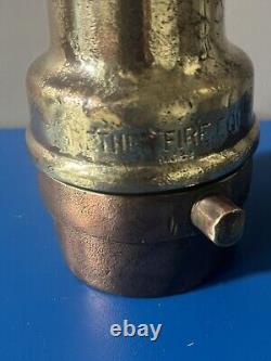 Vintage Grether Fire Equipment Brass Fire Hose Nozzle
