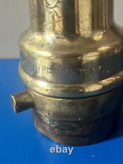Vintage Grether Fire Equipment Brass Fire Hose Nozzle