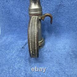 Vintage Grether Fire Nozzle Dayton Ohio Firefighter Leather Handles 18