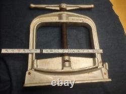 Vintage Hebert Fire Hose Clamp Up To 6 Aluminum Frame Steel Screw no wood base