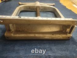 Vintage Hebert Fire Hose Clamp Up To 6 Aluminum Frame Steel Screw no wood base