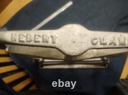 Vintage Hebert Fire Hose Clamp Up To 6 Aluminum Frame Steel Screw no wood base