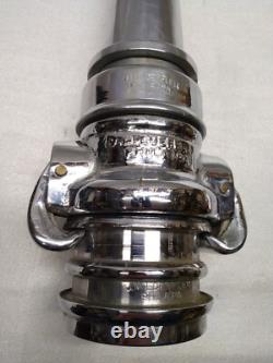 Vintage J. M. Loeffler Chrome Fire Hose Nozzle Assembly 4 piece lot