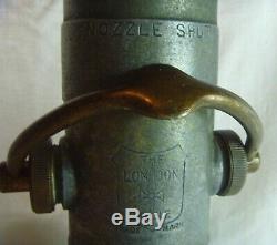 Vintage John Morris & Sons Ltd Fireman's Firefighter Fire Hose Nozzle Close Open