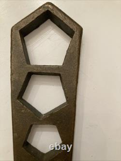 Vintage Jones FD Brass 5 Hole Fire Hydrant Wrench Tool USA Made