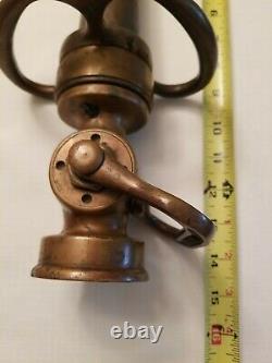 Vintage LaFrance Brass Fire Nozzle Model P-4-A withshutoff Valve