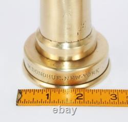 Vintage M. Donohue Brass Fire Hose Nozzle, Collectible Fire Memorabilia