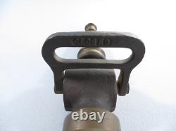 Vintage Moon Brass Fire Hose Nozzle 9.5 Long 1/2 Opening