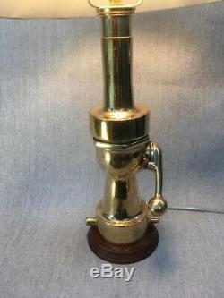 Vintage Morse Shut off fire nozzle made into custom lamp