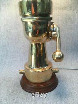 Vintage Morse Shut off fire nozzle made into custom lamp