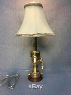 Vintage Morse Shut off fire nozzle made into custom lamp