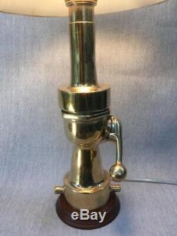 Vintage Morse Shut off fire nozzle made into custom lamp