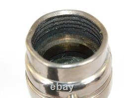 Vintage Nickel-Plated Brass Fire Hose Nozzle Antique Firefighting Equipment