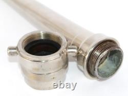 Vintage Nickel-Plated Brass Fire Hose Nozzle Antique Firefighting Equipment