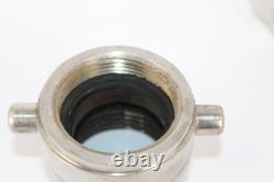 Vintage Nickel-Plated Brass Fire Hose Nozzle Antique Firefighting Equipment