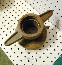 Vintage No Name Brass Fire Hose Adapter 2 1/2 Inch Fe To 4 Inch M