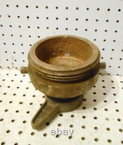 Vintage No Name Brass Fire Hose Adapter 2 1/2 Inch Fe To 4 Inch M