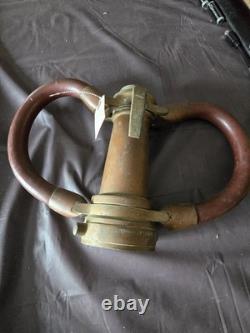 Vintage POWHATAN Fire Hose Nozzle Brass Decor B&I Works