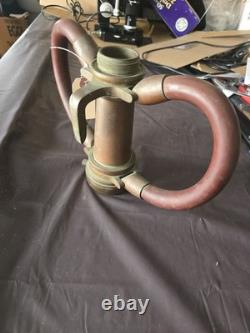 Vintage POWHATAN Fire Hose Nozzle Brass Decor B&I Works