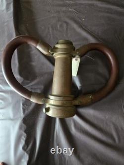 Vintage POWHATAN Fire Hose Nozzle Brass Decor B&I Works