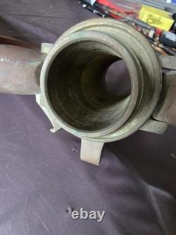 Vintage POWHATAN Fire Hose Nozzle Brass Decor B&I Works