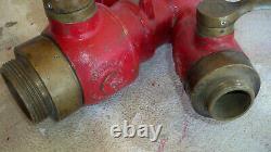 Vintage POWHATAN Vintage Brass Fire Engine Hose Splitter Valve
