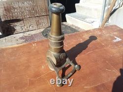 Vintage Pat. 1930 Handled Akron Brass Co. Firehose Nozzle Firefighting History