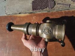 Vintage Pat. 1930 Handled Akron Brass Co. Firehose Nozzle Firefighting History