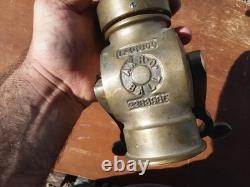 Vintage Pat. 1930 Handled Akron Brass Co. Firehose Nozzle Firefighting History