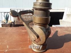 Vintage Pat. 1930 Handled Akron Brass Co. Firehose Nozzle Firefighting History
