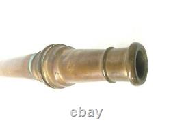 Vintage Playpipe Powhatan B I Works Brass Copper Fire Nozzle 30 Firefighter