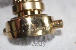 Vintage Polished Brass Powhatan 2 1/2 Adjustable Fog Fire Hose Nozzle
