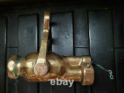 Vintage Polished Brass Rockwood Sprinkler Co. Water Fog NozzleFire Hose Navy