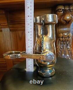 Vintage Polished Brass Rockwood Sprinkler Co. Water Fog NozzleFire Hose Navy