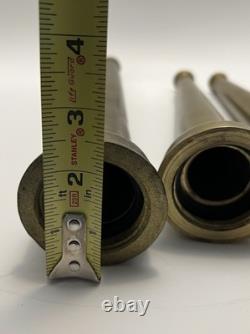 Vintage Powhatan B&I Works Brass Fire Hose Nozzle Lot of 3 Ranson WV Firefighter
