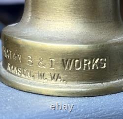 Vintage Powhatan B&I Works Brass Fire Hose Nozzle Lot of 3 Ranson WV Firefighter
