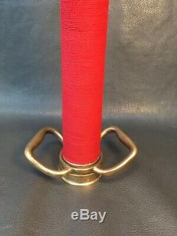 Vintage Powhatan Brass 30 Inch 2 1/2 Inch Fire Nozzle Play Pipe With Red Cord