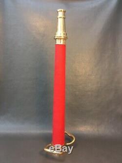 Vintage Powhatan Brass 30 Inch 2 1/2 Inch Fire Nozzle Play Pipe With Red Cord