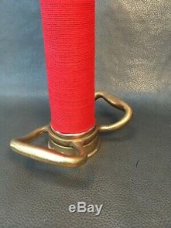 Vintage Powhatan Brass 30 Inch 2 1/2 Inch Fire Nozzle Play Pipe With Red Cord