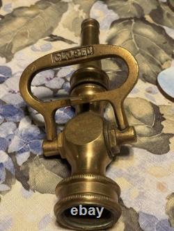 Vintage Powhatan Brass Fire Hose Nozzle With Working Valve