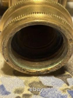 Vintage Powhatan Brass Fire Hose Nozzle With Working Valve